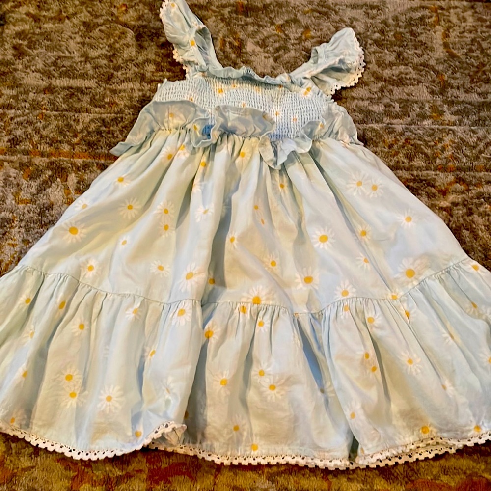 Cupcakes and cashmere ruffle smocked daisy dress